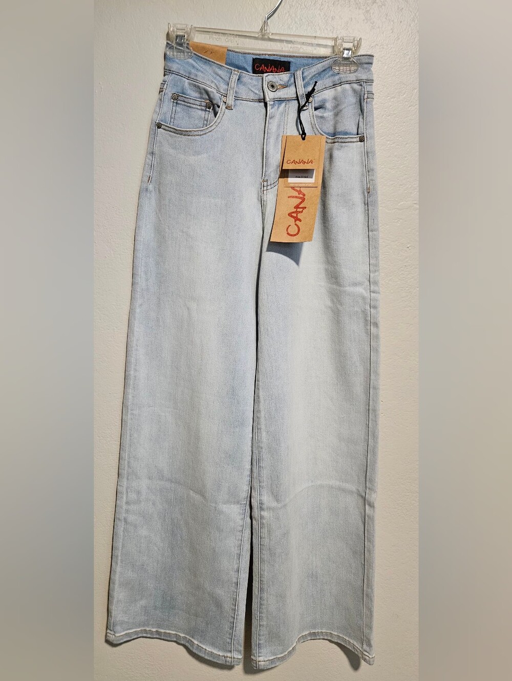 Canana High-Rise Baggy Wide Leg Jeans in Light Blue Wash Size 25 - Picture 2 of 15